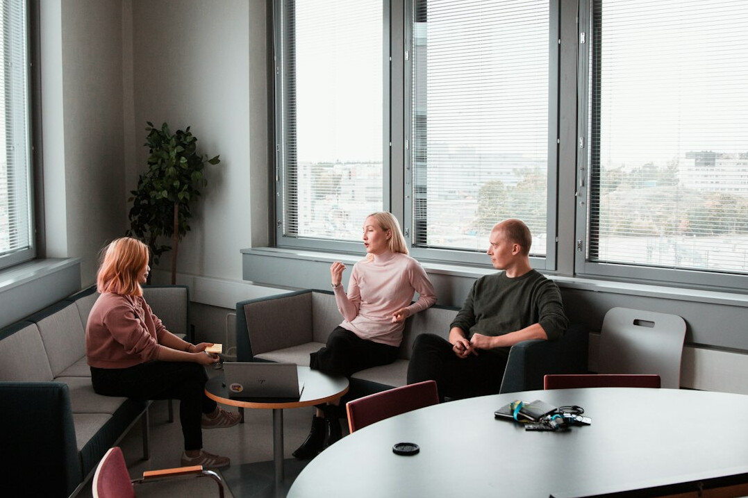 team meeting in office
