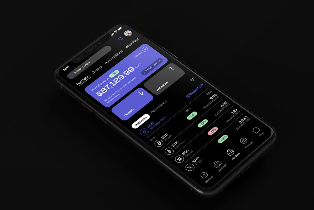 insurance app interface
